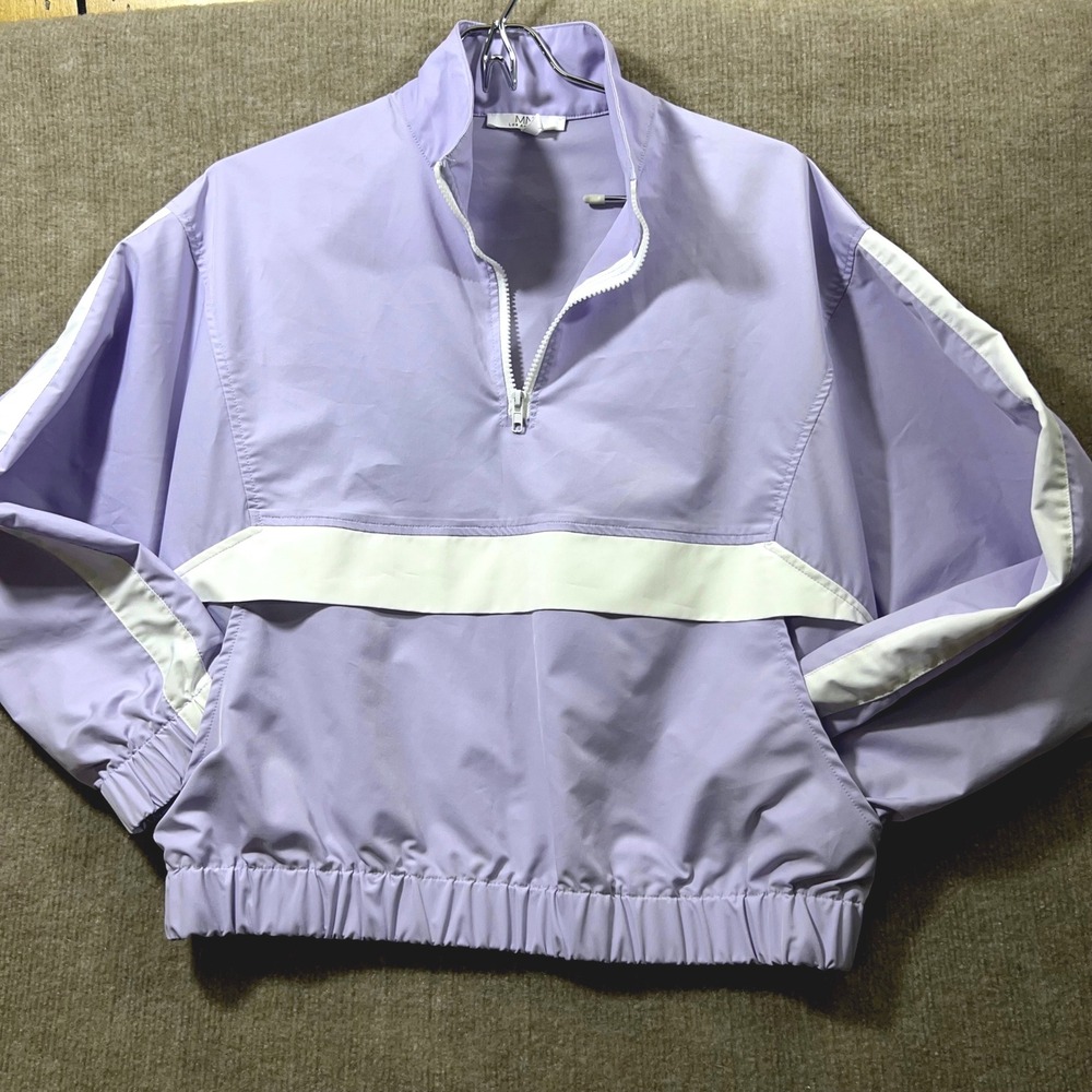 M.N.I Los Angeles Lavender Cropped Pullover Jacket Athletic XS